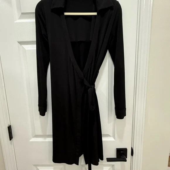 Calvin Klein Black Wrap Dress - Picture 1 of 5